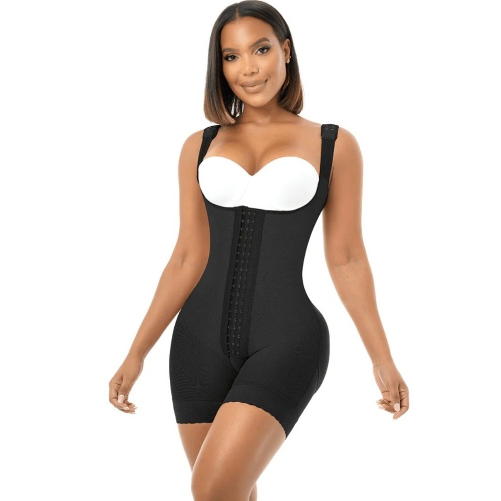 Fajas Meli Belt Black High‎ Compression Body Shaper Postpartum Colombian
